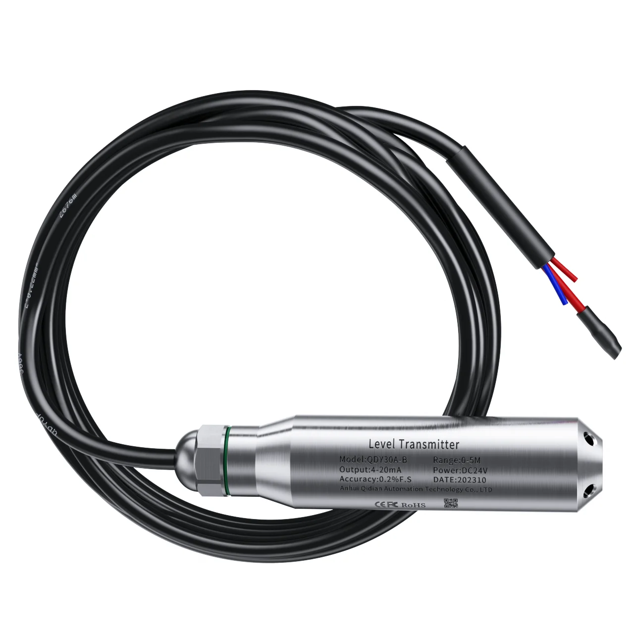 5M to 4-20m Integral Level Transmitter Liquid Oil Water Level Sensor Probe Detect Controller Float Switch 0-10m RS485 for Pump