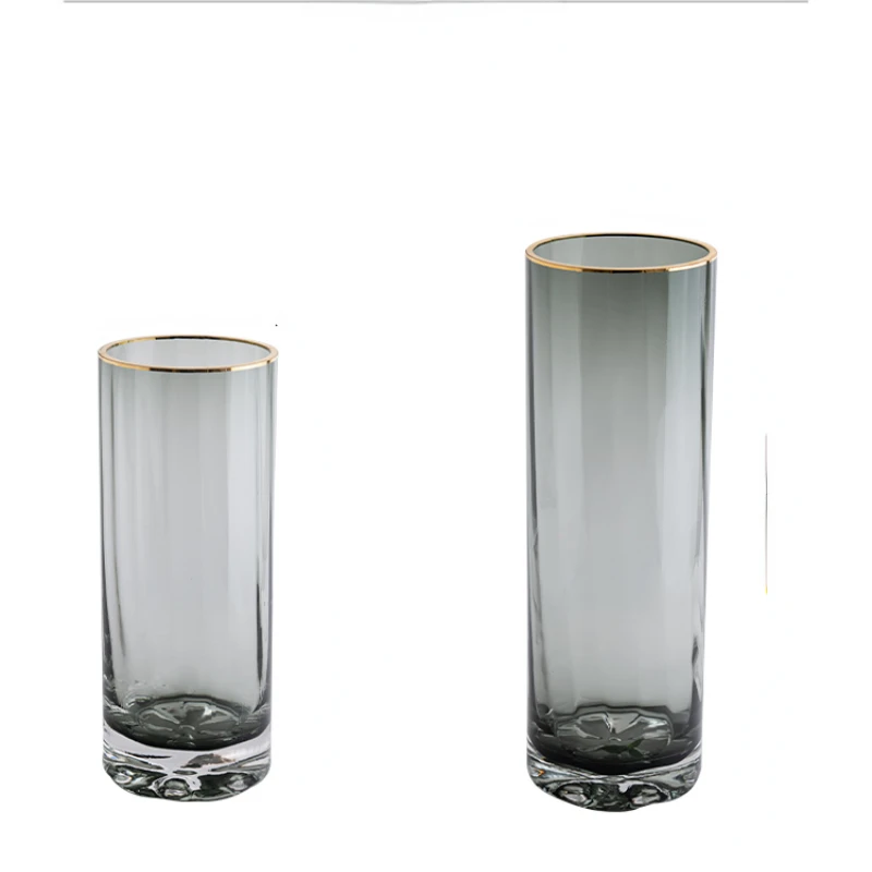 

Transparent vase, glass vase, living room, table decoration