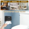 Wall Mount Toilet Paper Dispenser Punch Free Toilet Tissue Drawer Box Paper Towel Holder for Bathroom Restroom Kitchen Supplies 6