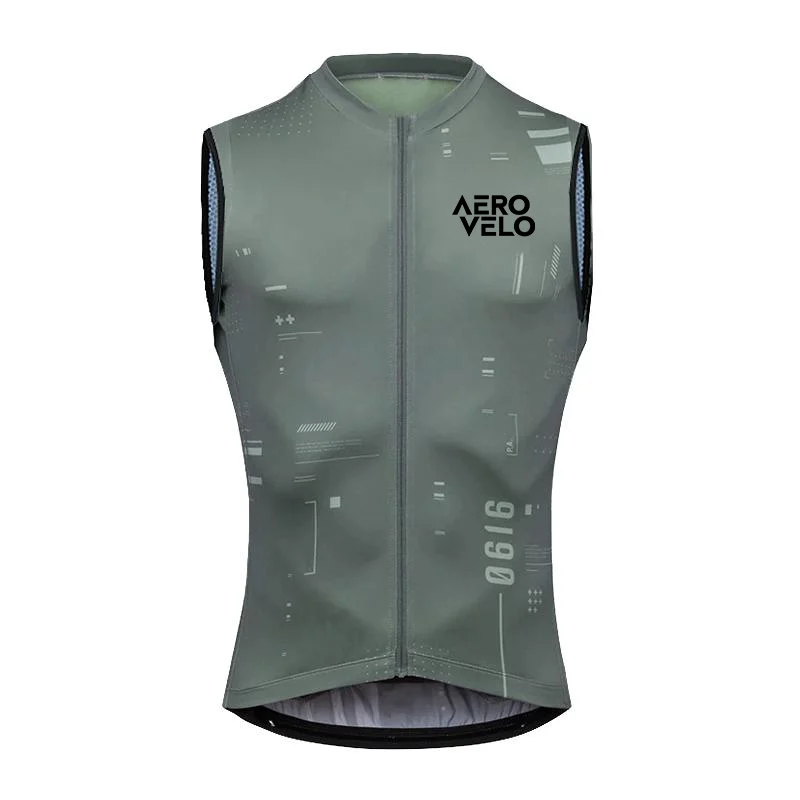 Gilet de cyclisme AERO VELO coupe-vent imperméable pour la course à pied 2026 – Maillot de cyclisme sans manches pour homme – Gilets d'été pour hommes