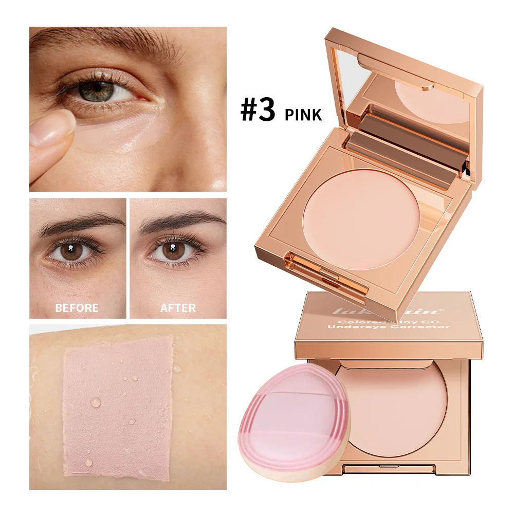 Under-eye Color Corrector Concealer With Puff Covers Dark Circles Dullness Full Coverage Brightening Concealer Eyes Makeup Set_voghion.com
