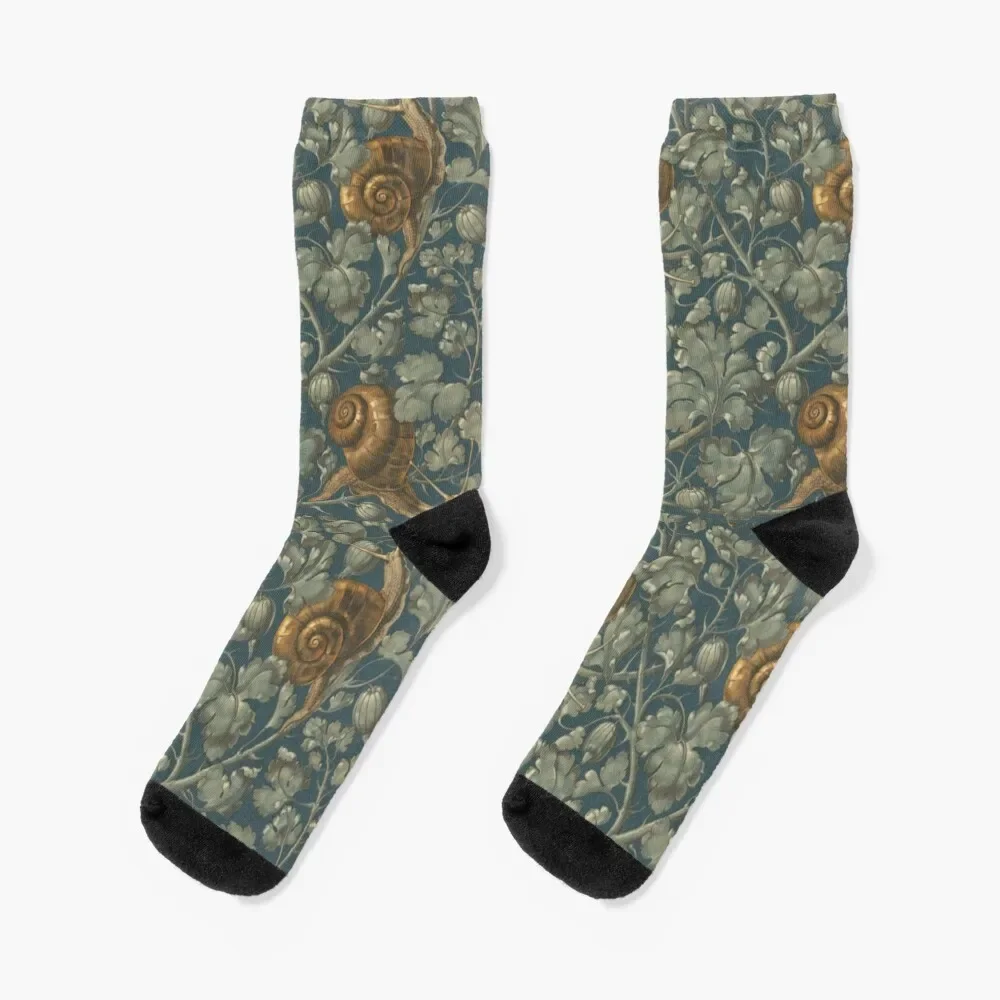 Art Nouveau Snails Socks cycling Rugby Socks Female Men's