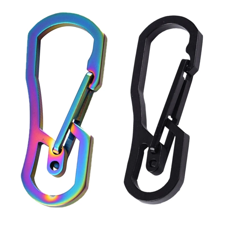 

Multifunctional Carabiner for Key Ring Clip for Titanium Plating for Key Chain Holder Bottle Opener for Home, Office,