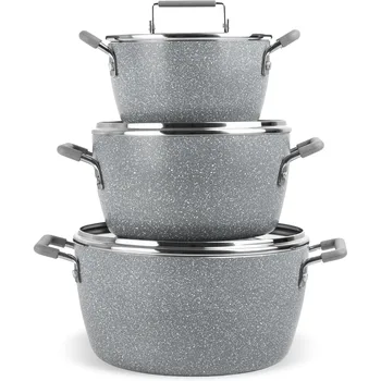 6-Piece Stackable Nonstick Cookware Set 1