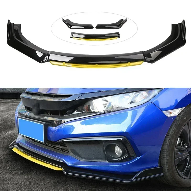 ABS Plastic Car Front Bumper Lip Body Kit Spoiler Splitter Diffuser