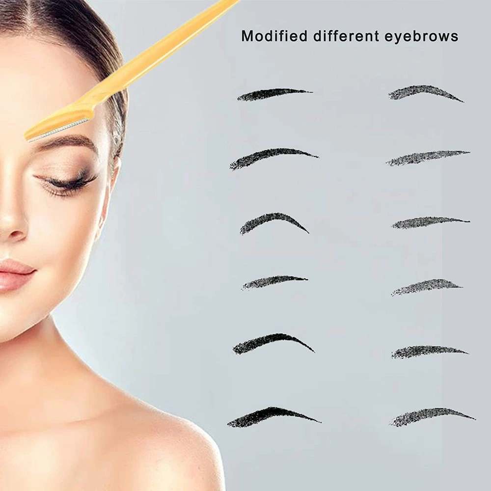 10/20/50/100Pcs Eyebrow Trimmer Eyebrow Razor Women Face Razor Hair Remover Blades Shaver Sharp Portable Makeup Tool Accessories 6