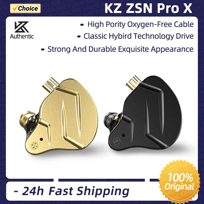 Kz Zsn Pro X Metal Bass Auricolari 1Dd 1Ba Hybrid Technology Hifi In Ear Monitor Cuffie Auricolari Sport Noise Cancelling Headset