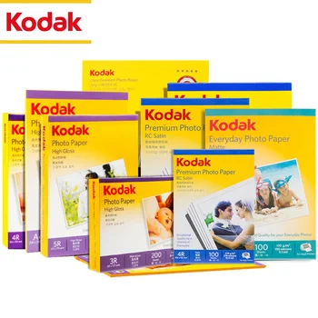 Carta fotografica classica originale Kodak 200g 3R/4R/5R/A4 Album fotografico con stampa a getto d'inchiostro a colori lucido Resistente all'acqua e asciutto istantaneo
