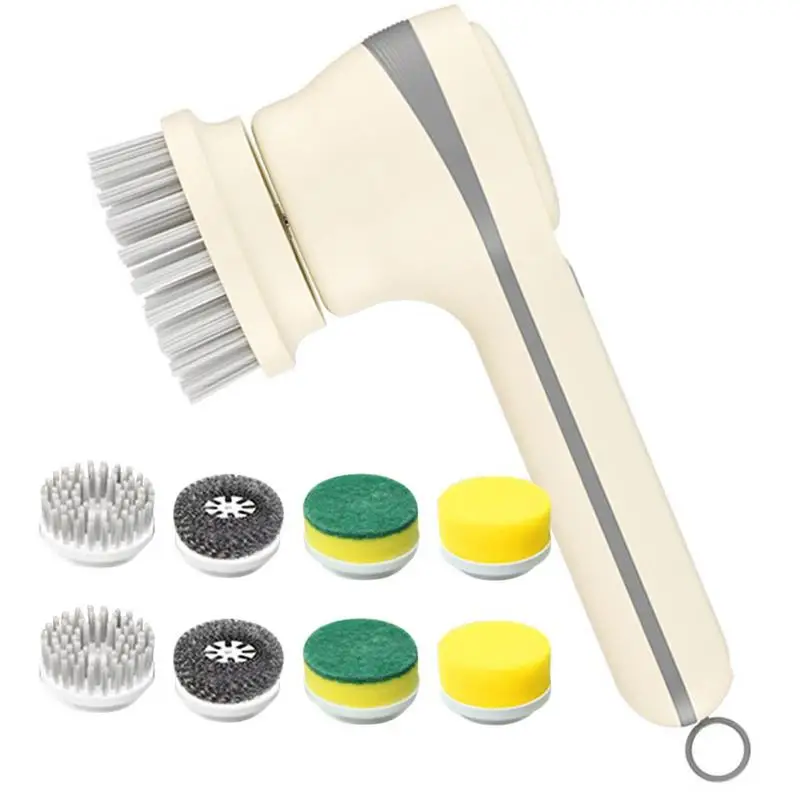 

Электрический скребок, электрическая Чистящая Щетка, беспроводной скребок для душа с 4 сменными головками, беспроводной электрический скребок для