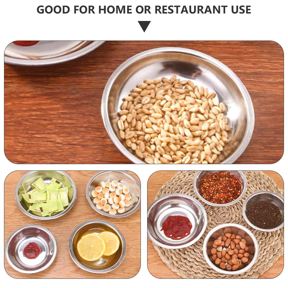 12 Pcs Food Stainless Steel Plate Child Ramekin Bowl Cooking Bowls for Kitchen Prep