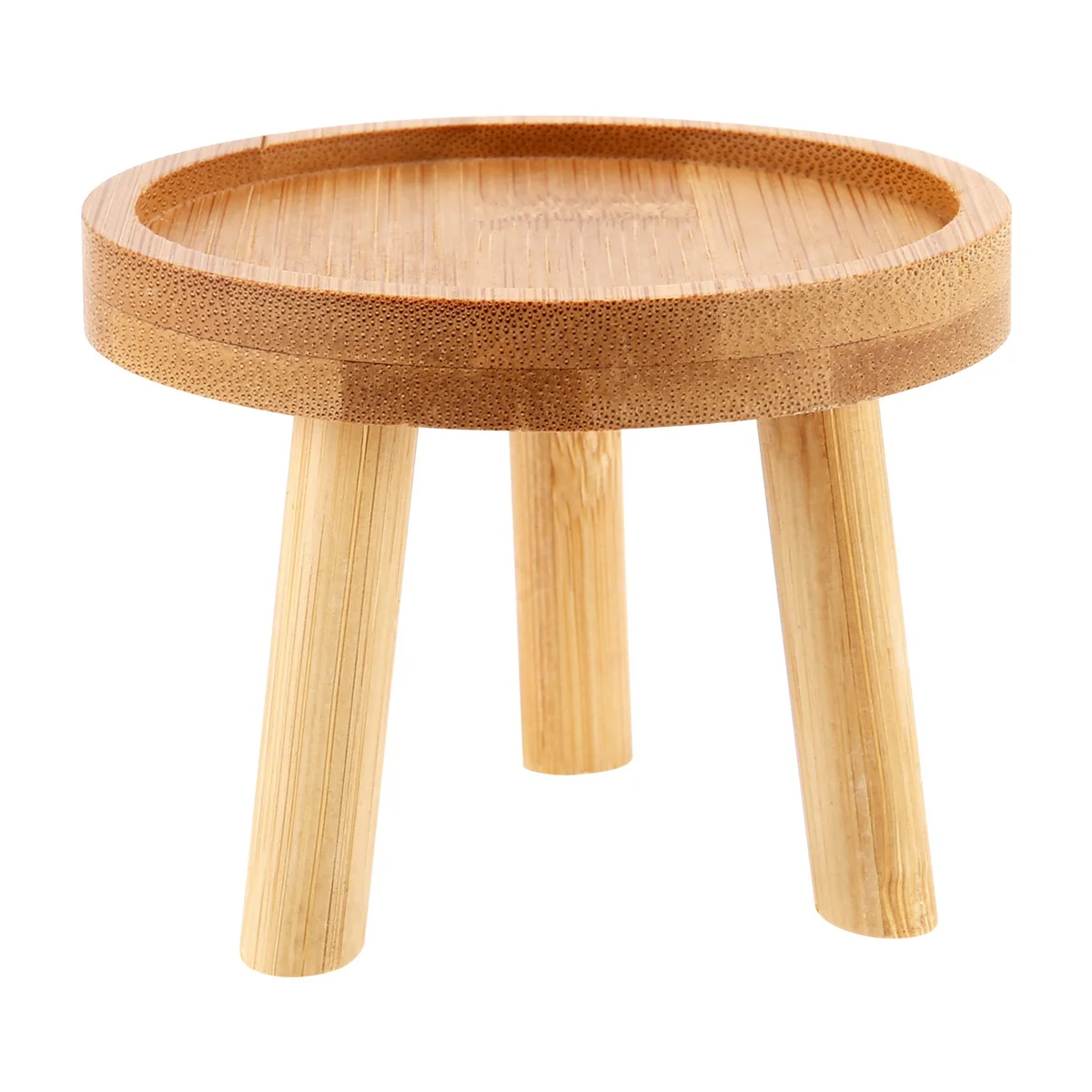 

Wooden Plant Stand Flower Pot Base Holder Stool High Stool Balcony Succulent Round Flower Shelf for Indoor Outdoor