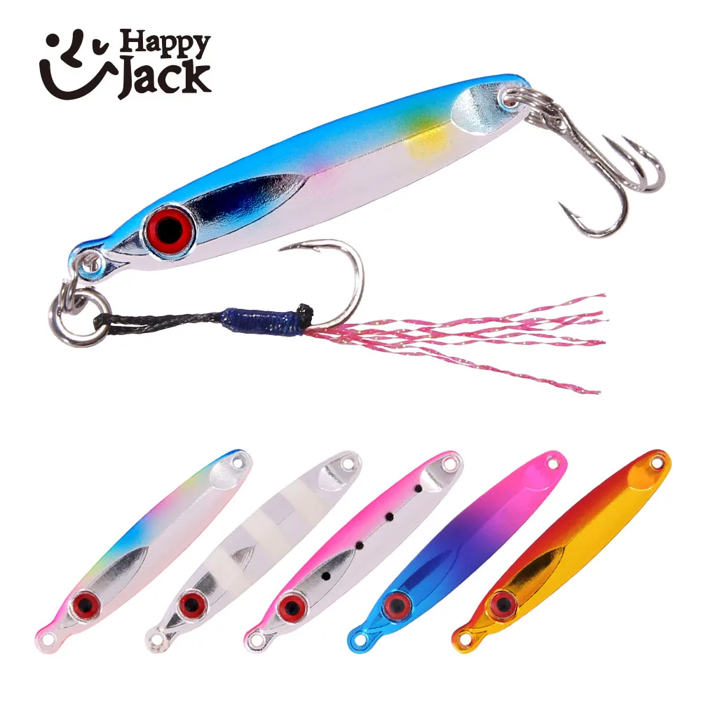 

Happyjack Tungsten micro Jig 3g5g7g10g Sea Fishing Long Casting Micro Jigs Metal Jig Jig slow fall fishing lure Ice Bait