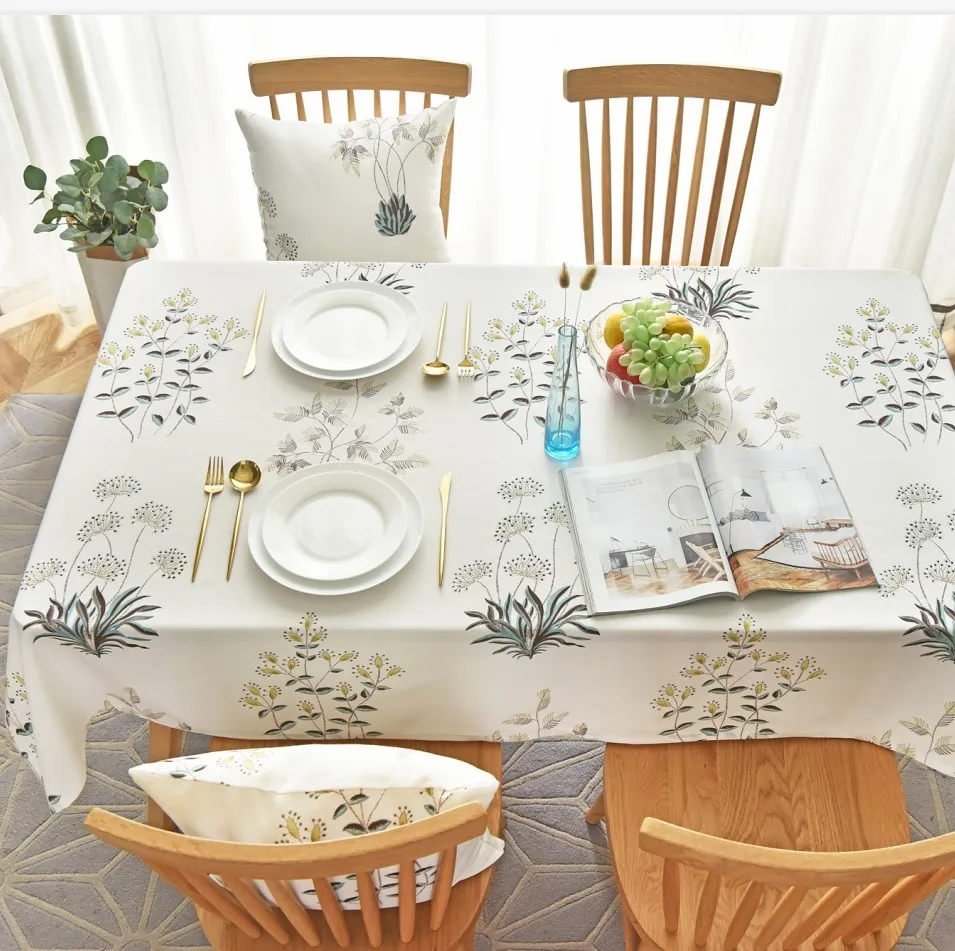 

Tablecloth Rectangular Waterproof Oilproof Table Cover Flowers Colour European Style Household Birthday Party Tablecloth Cover