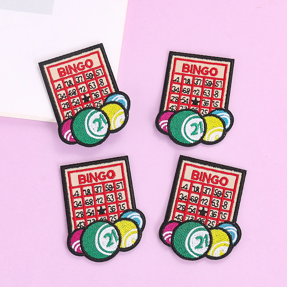 2PCS Lustige Stickerei Billard Patches Eisen auf Transfers für Kleidung DIY Bekleidung Nähen Liefert Jeans Loch Scrapbook Zubehör