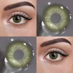 VISUASHOW Unspoken Green Contact Lenses - Natural Eye - Enhancing Beauty (Oliver)