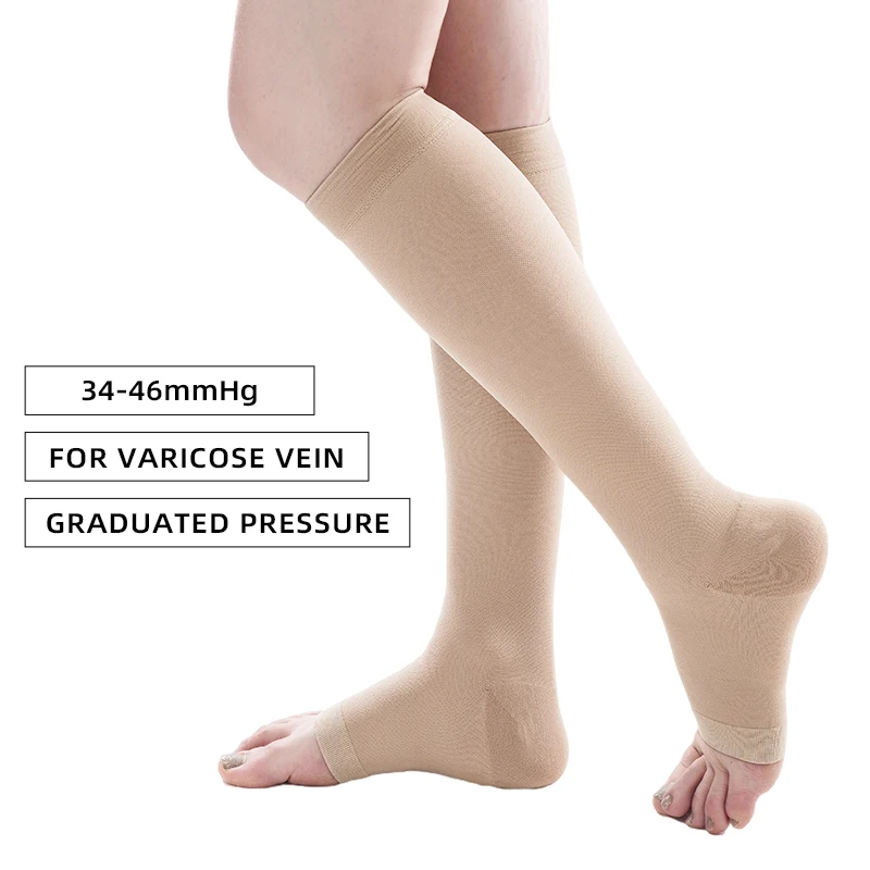 Plus Size 34-46mmHg Medical Compression Stockings Unisex Grade 3