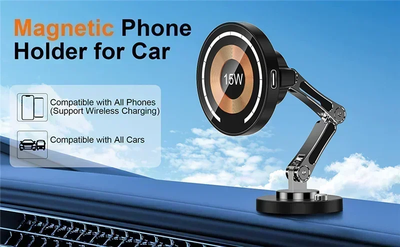 Magnetic Wireless Charger Car Phone Holder