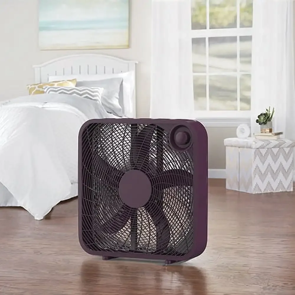 NEW 20" 3-Speed Portable Box Fan, FB50-16HE, New, Dark Purple USA 2