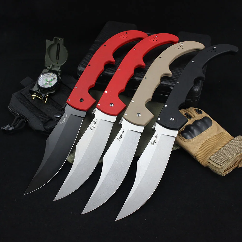 New Cold Espada XL Tactical Folding Knife 8Cr13Mov Steel G10 Handle Professional Large Survival Military Hunting Knives EDC folding pocket knife