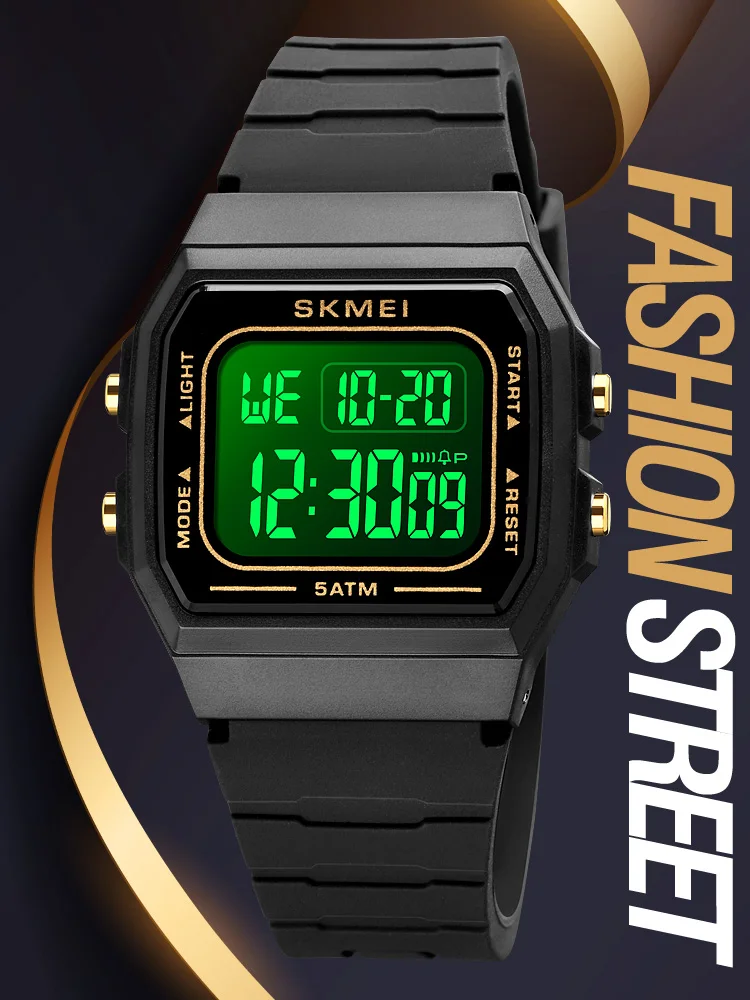 Digital Watch Digital Wristwatch Waterproof Wristwatch Fashion Couple Watches SKMEI 1683 Electronic Watch Student Electronic Simple Waterproof LED Watch Men's and Women's Couple