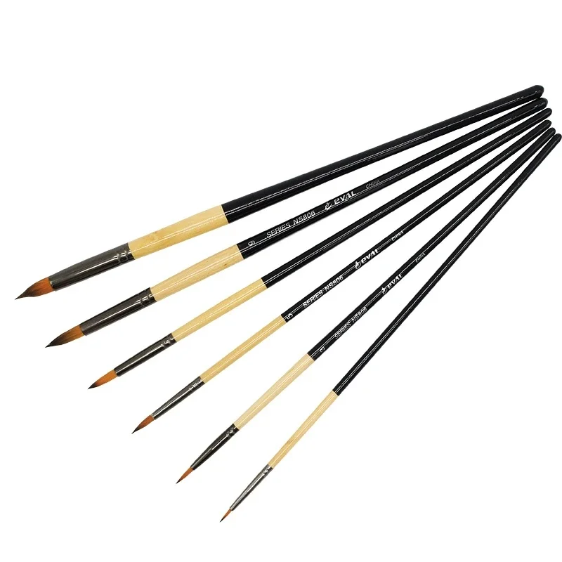 6-Piece Round Watercolor Brush Set 2