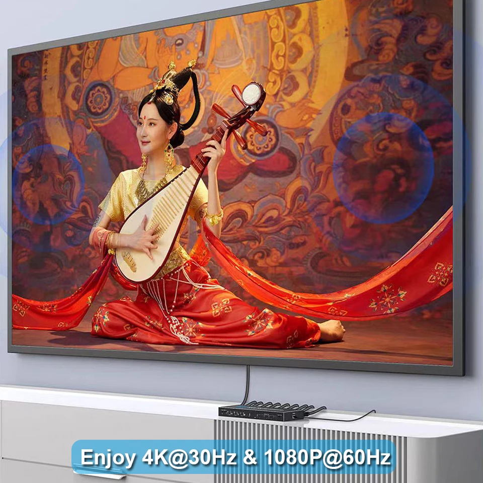 HDMI-compatible Multiviewer 4K 9 In 1 Out 1080P Quad Screen Multi Viewer HDMI Mu