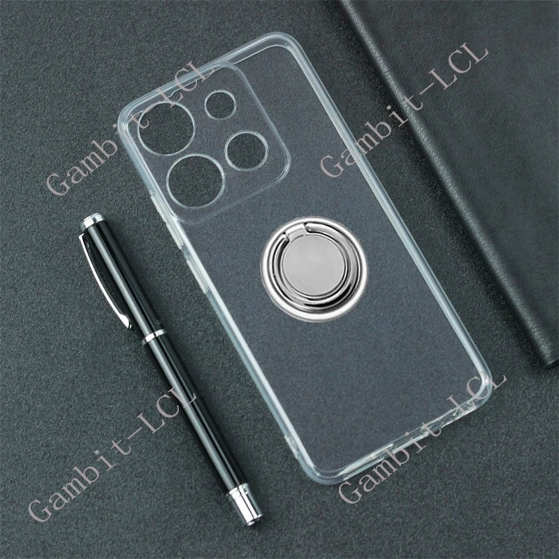 Enhanced Shockproof Back Ring Holder Phone Case - Soft TPU Material