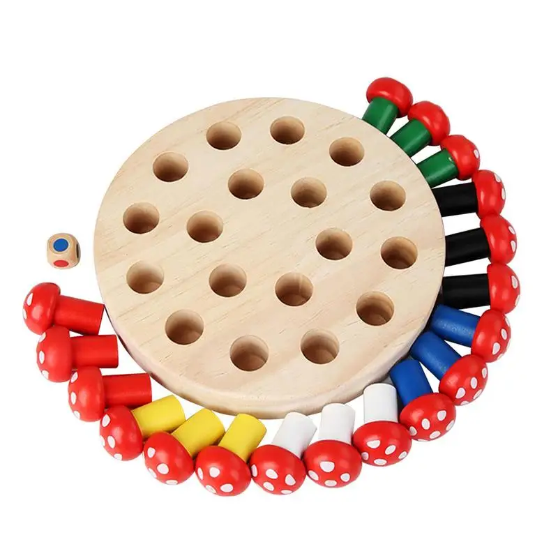 

Mushroom Radish Shaped Color Memory Chess Montessori Educational Color Cognitive Ability For Kids Children