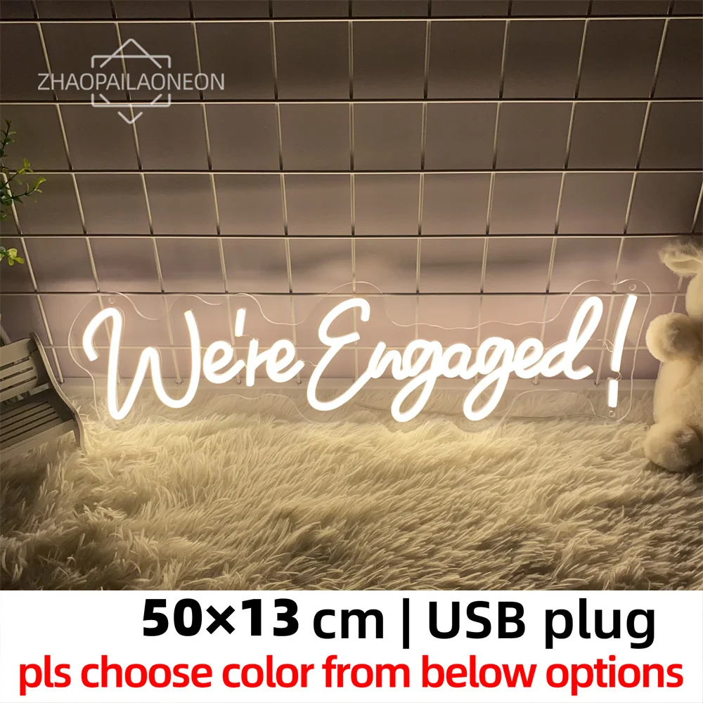 She Said Yes Neon Sign, LED Proposal Decor, Engagement Neon Light - View #9