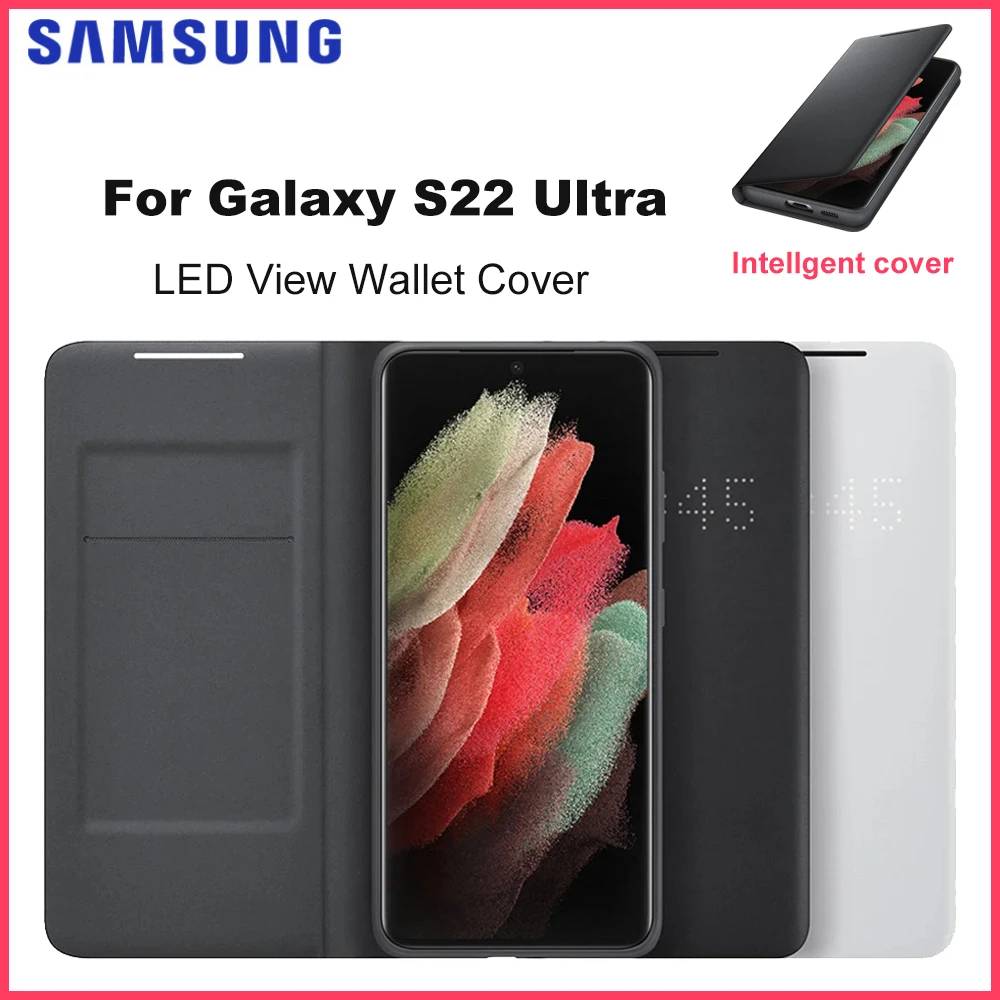 

Samsung genuine Galaxy S21 Ultra case Smart LED View Cover For S21Ultra 5G LED Wallet Cover EF-NG998