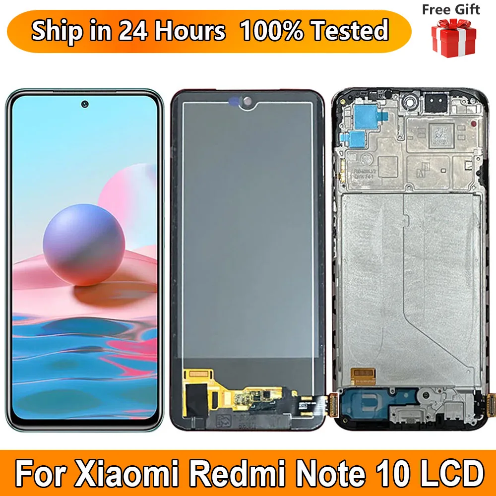 

6.43“AMOLED For Xiaomi Redmi Note10 LCD Display With Frame Touch Screen Sensor Digiziter Assembly Replace For Redmi Note10 LCD