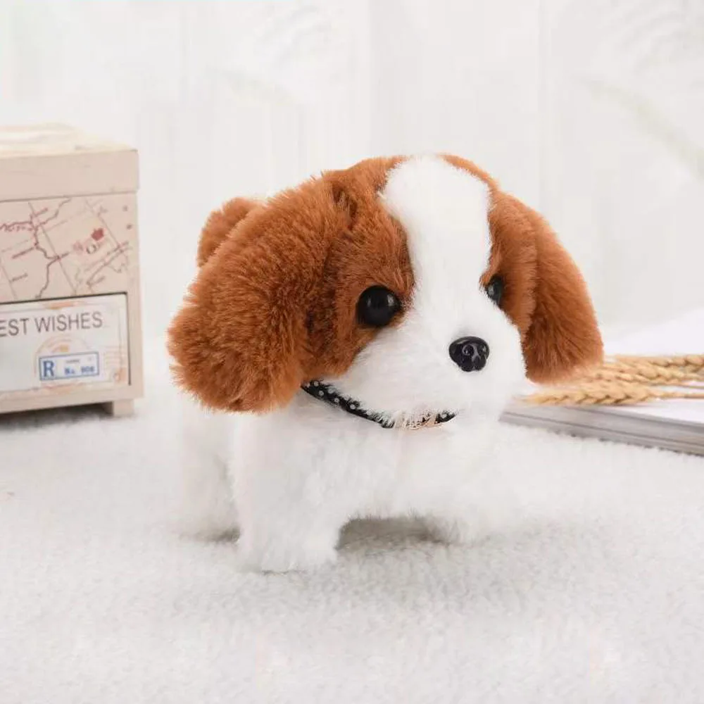 Intelligent Electric Plush Toy Walking Barking Dog Teddy Corgi Dog Rabbit  Tail Wagging Ass Shaking Toys For Children Interesting