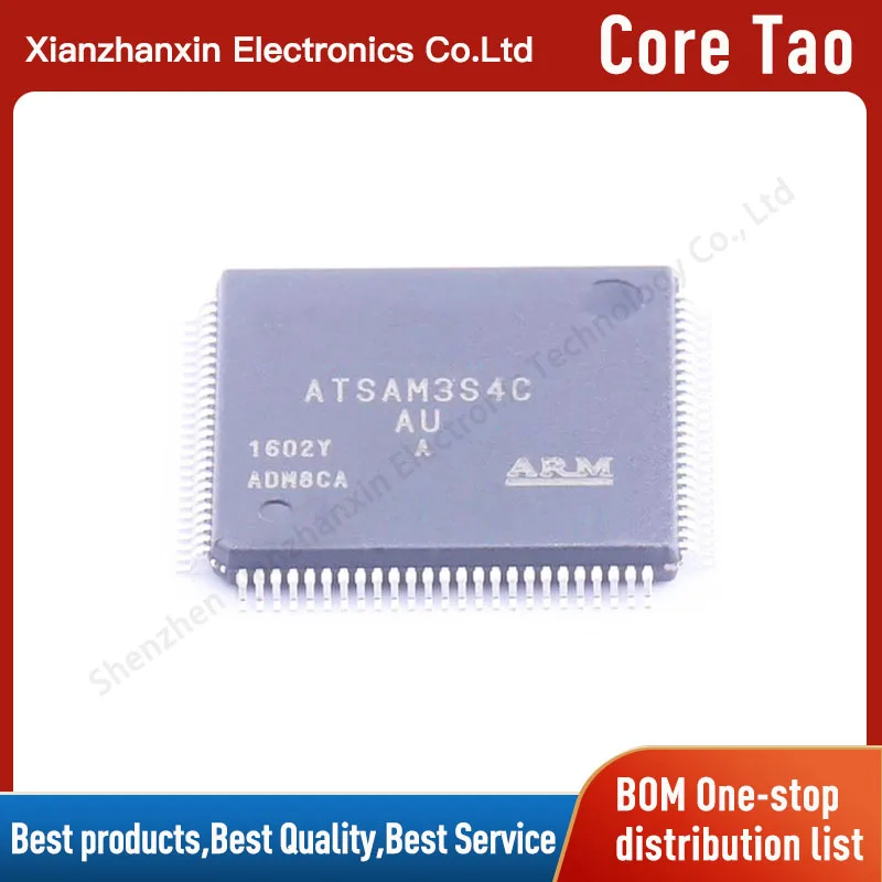 Microcontrolador original ATSAM3S4C QFP100, ATSAM3S4CA-AU, 1 unidad