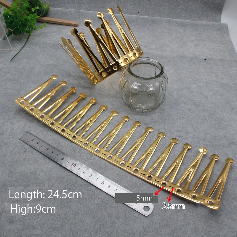 Silber Gold Ton Legierung Runde Krone Basen Hohl DIY Hexe König Fee Prinzessin Königin Braut Haar Zubehör Lolita Halo Materialien – Detail 9