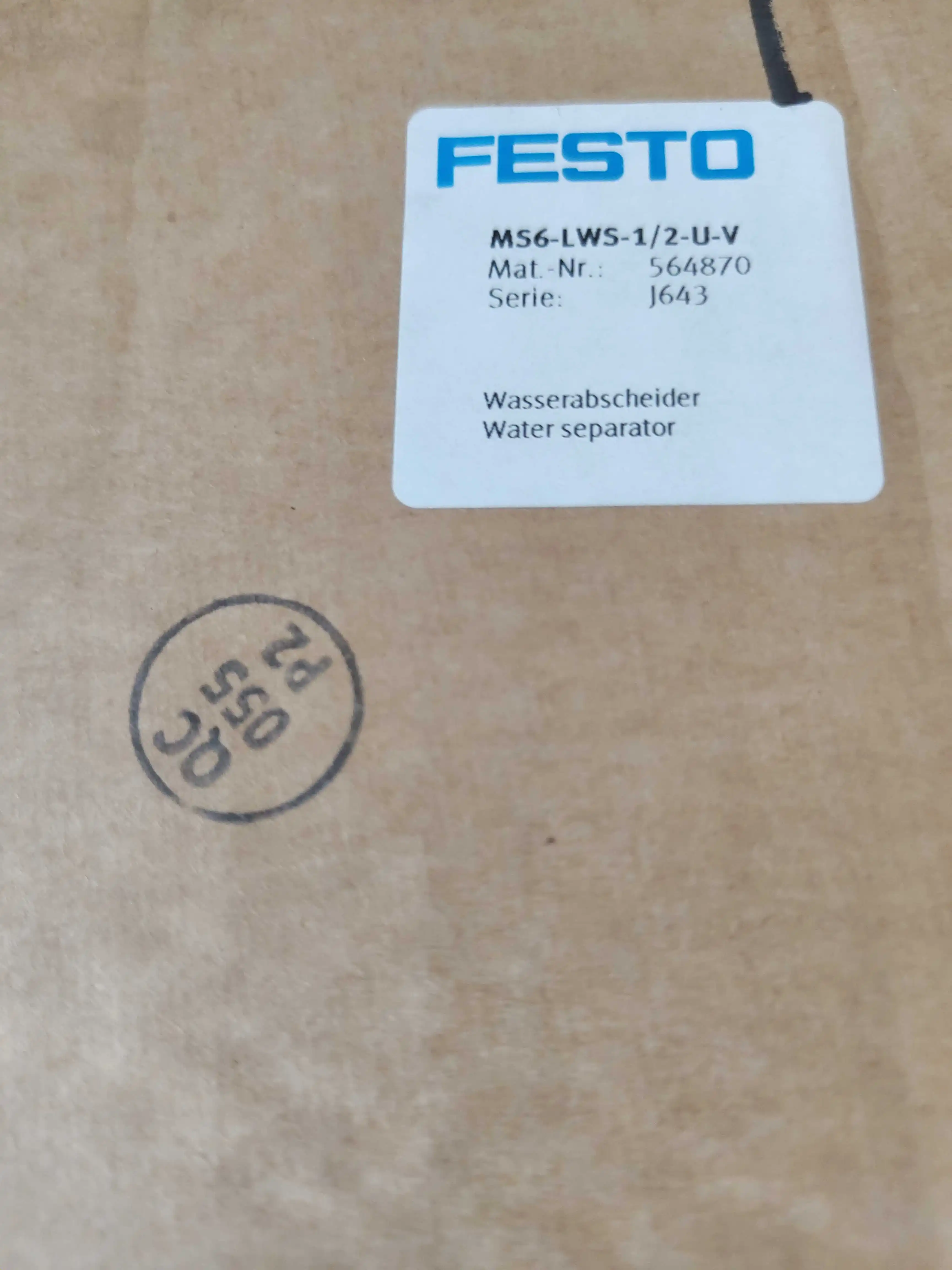 

Spot Sales FESTO MS6-LWS-1/2-U-V 564870 MS6-AGD-U-V-WP