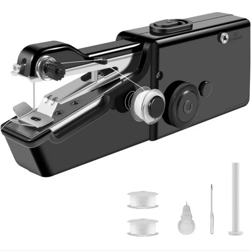 Portable Handheld Sewing Machine Mini Stitch Sew Needlework Cordless Clothes Fabrics Electric Sewing Machine