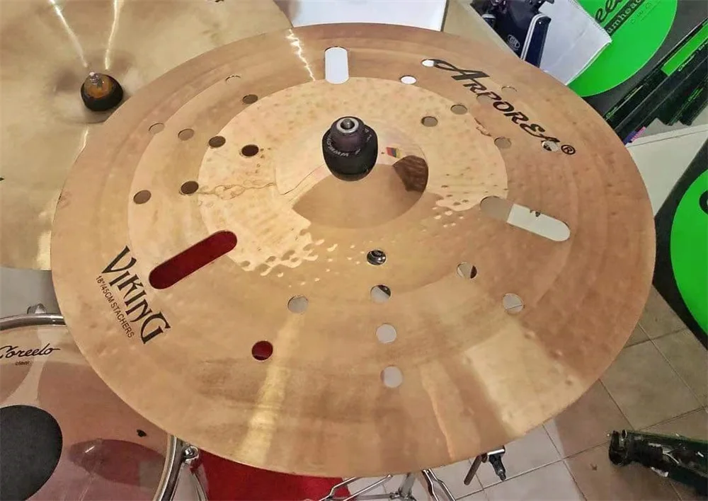 Arborea Drum Cymbal Pack B10 Viking Series 14"Hihats + 16"Crash + 18"Crash + 20"Ride + Cymbal Bag 5PCS Cymbal Set Percussion Instrument