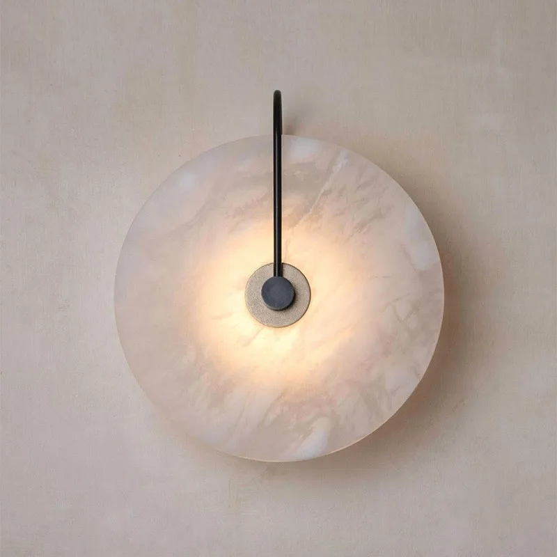 

Drop ship Marble Wall Lamp home decor Wall Decoration Marble Lampshade LED Wall light Fixtures for Home Decor Bedroom LED Lamps