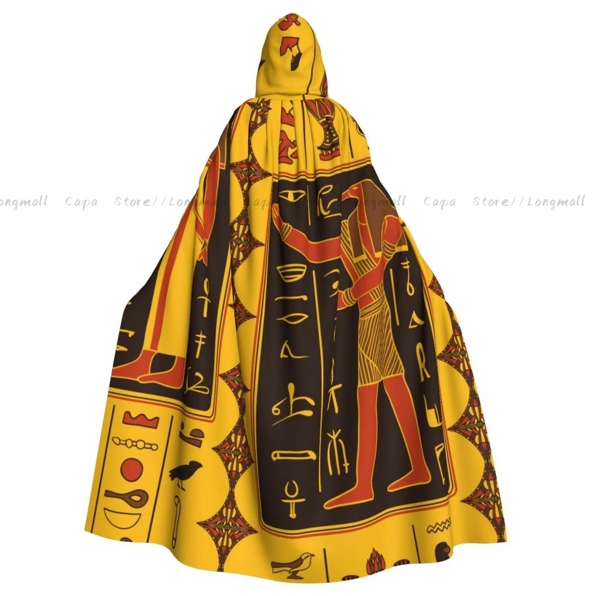 

Witch Cloak Egyptian Gods And Hieroglyphs Halloween Cosplay Costume Unisex Adult Cloak Retro Ages Cape