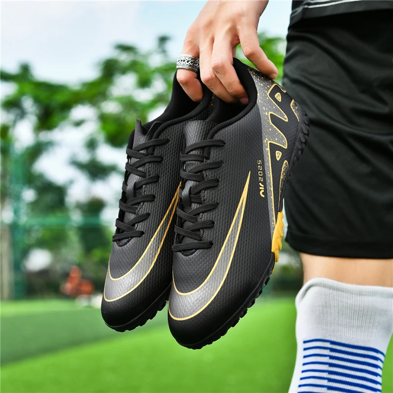 Men Football Shoes TF/FG Ankle Outdoor Non-slip Grass Professional Training Match Size 33-46