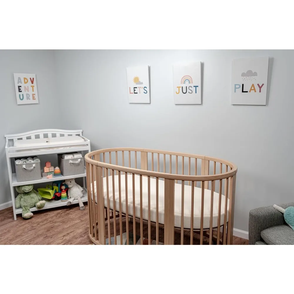 Organic Breathable Oval Crib Mattress (for Stokke Sleepi Bed) V2 (27"x47"x3") 6