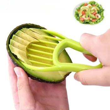 1PC 3 in 1 Avocado Slicer Shea Corer Butter Fruit Peeler Cutter Pulp Separator Plastic Knife Kitchen Vegetable Tools 1