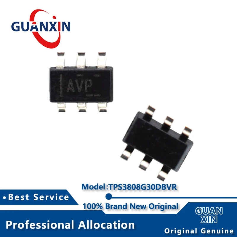 

100% New TPS3808G30DBVR TPS3808G30DBVT SOT23-6 Marking AVP TPS3808G30