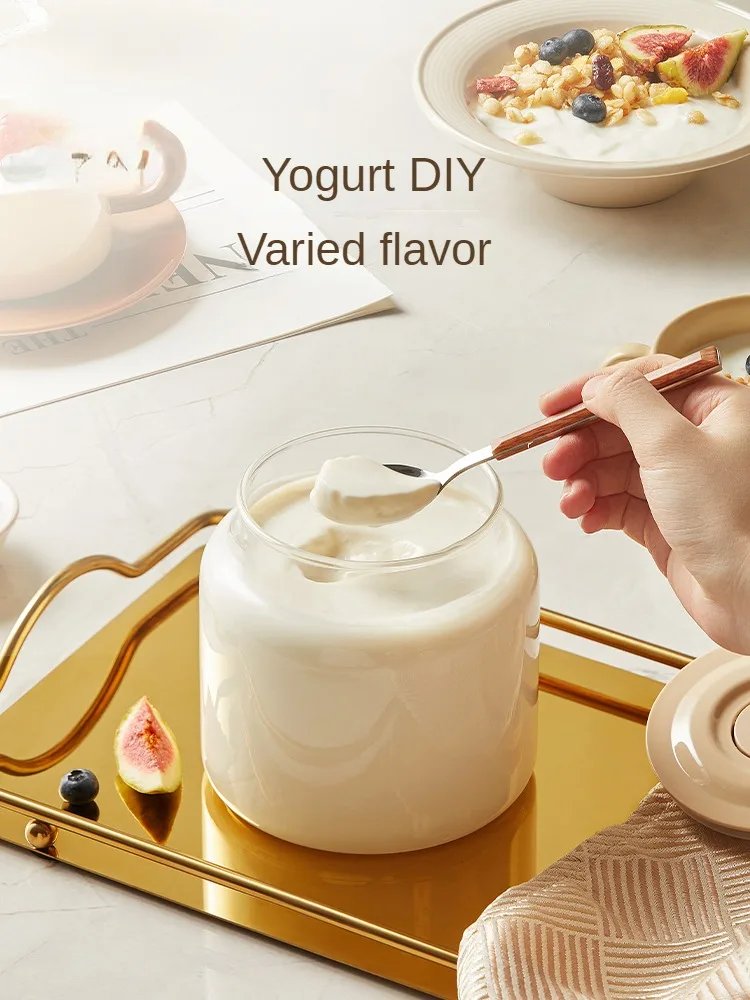 220V Electric Yogurt Maker Household Automatic Natto Fermenting Machine Rice Wine Fermentation Enzyme Machine & 2 Glass Cylinder 4