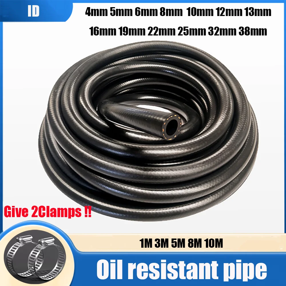 AC PERFORMANCE - Tuyau de carburant 6 AN en caoutchouc CPE tressé en nylon, compatible avec système de carburant, E85, E10, huile, essence, méthanol
