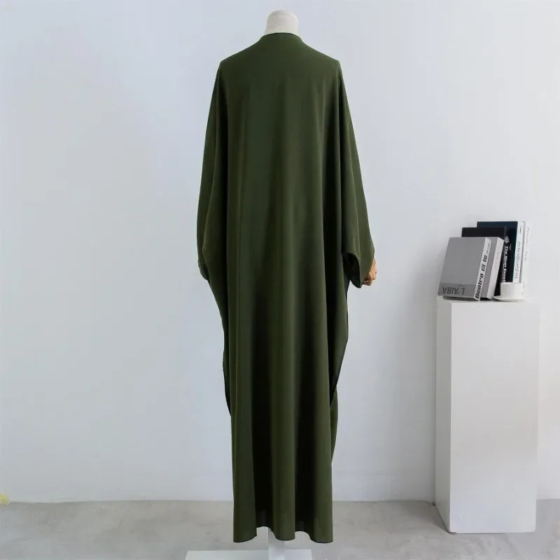 Islam Abaya Kaftan Solid Color Fashion Robe Femme Muselmane Casual Loose Muslim Women Clothing Retro Clothing for Party