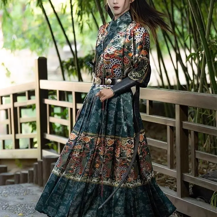

Китайская искусственная Роба hanfu, наклейка, Троллинг, единорог sa, такой же стиль Ming Hanfu, Летний стиль