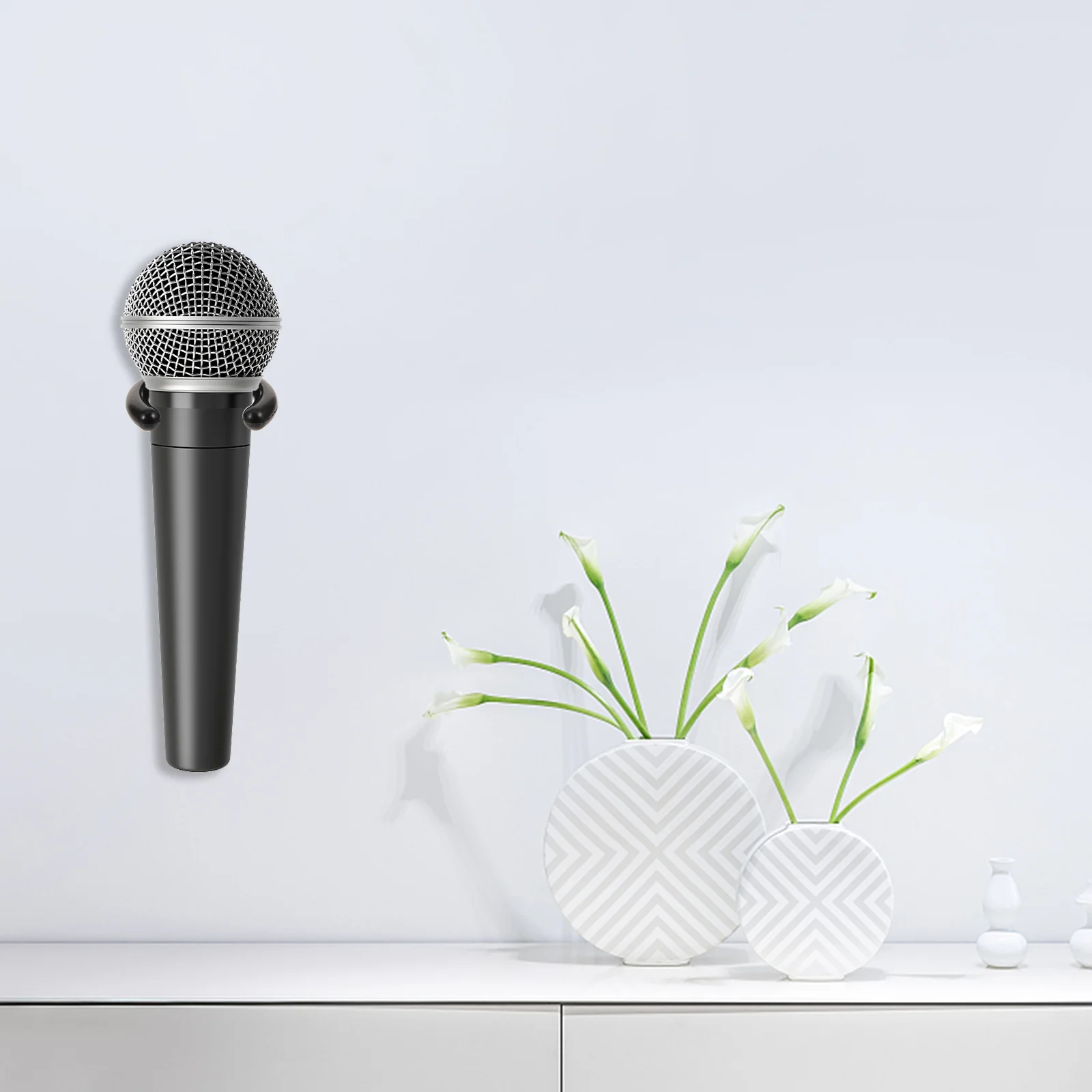 

Microphone Holder Microphone Hanger Wall Mount Microphone Holder Tool Universal Use Clip Stand Microphone Fixed Holder