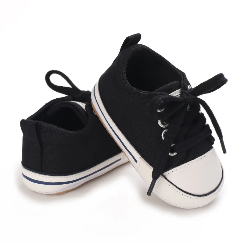 Meckior Baby Turnschuhe Baby Jungen Mädchen Leinwand Schuhe rutsch feste Gummis ohle bequeme weiche Unisex Baby Basketballs chuhe 0-18m – Detail 13