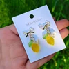 Creative Cute Lemon Drop Earrings 2025 New Fresh Lemon Earrings Holiday Gift For Girls For Summer Vacation 2